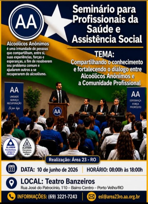Seminário da Área 23 Para Profissionais da Saúde e Assistência Social - 10/06/2026 - Porto Velho/RO