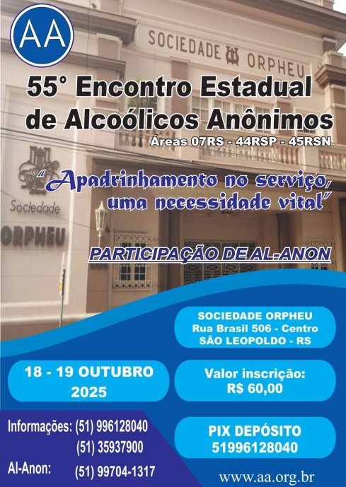 55º Encontro Estadual de Alcoólicos Anônimos (Área 07) - RS