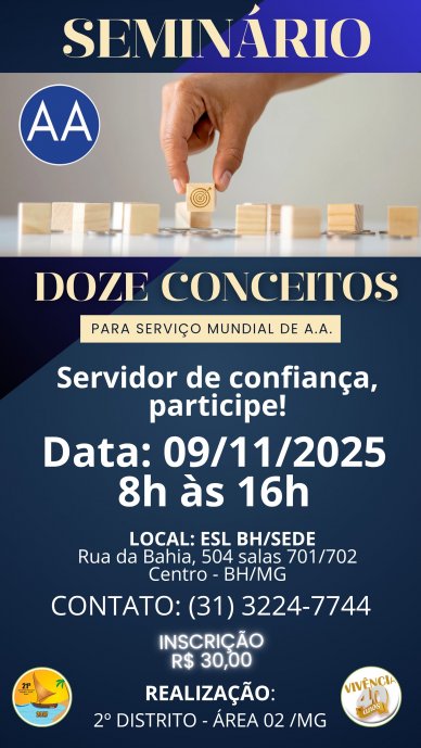 Seminário Doze Conceitos para o Serviço Mundial de AA - MG
