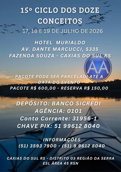15º Ciclo dos Doze Conceitos - 17-19/07/2026 - Caxias do Sul/RS