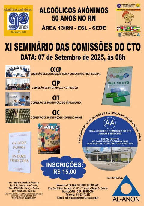 XI Seminário das Comissões do CTO - RN