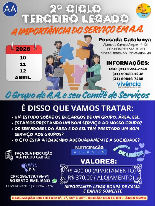 2º Ciclo do Terceiro Legado - 10-12/04/2026 - Contagem/MG